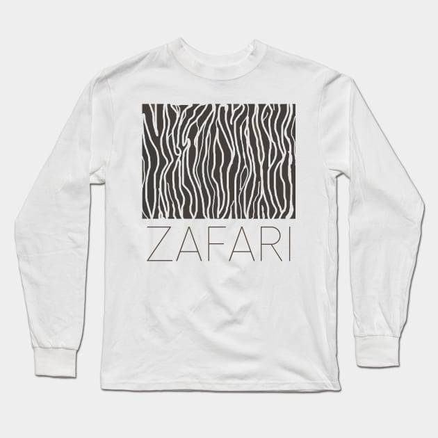 Dark gray zebra Long Sleeve T-Shirt by Marisa-ArtShop